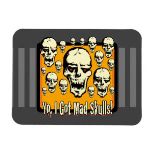 Imán Yo Tengo Calaveras Mad Marco Gfx Rayas Gris
