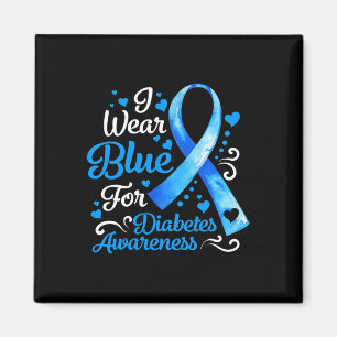Imán Yo Uso Azul Para La Diabetes Conciencia De La Cint