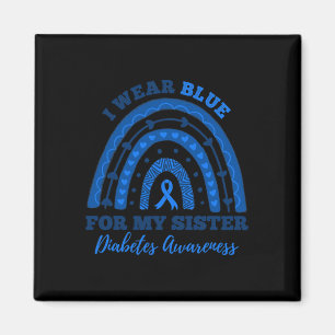 Imán Yo Uso Azul Para Mi Hermana T1d Diabetes Tipo 1 Aw