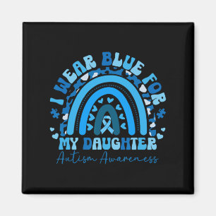 Imán Yo Uso Azul Para Mi Hija Autism Awareness Paren