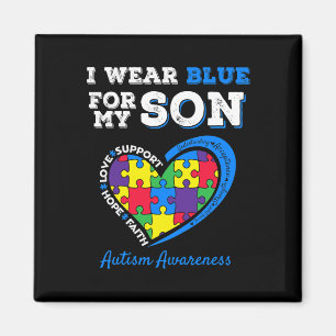 Imán Yo Uso Azul Para Mi Hijo Conciencia De Autismo Mam