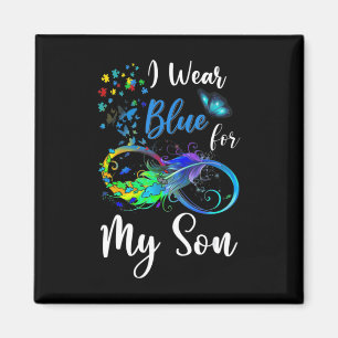 Imán Yo uso azul para mi hijo conciencia de autismo Mam