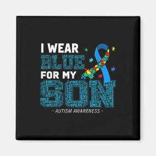 Imán Yo Uso Azul Para Mi Hijo Conciencia De Autismo Mam