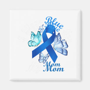 Imán Yo Uso Azul Para Mi Mamá Mariposa Diabetes Awares