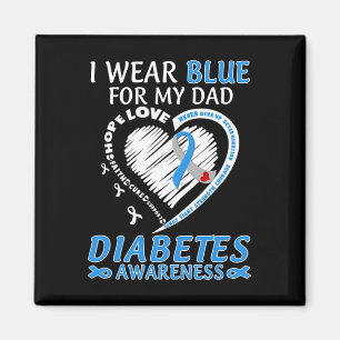 Imán Yo Uso Azul Para Mi Papá Diabetes Conciencia De La
