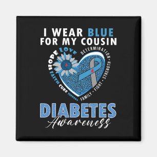 Imán Yo Uso Azul Para Mis Primos De Diabetes Tipo 1