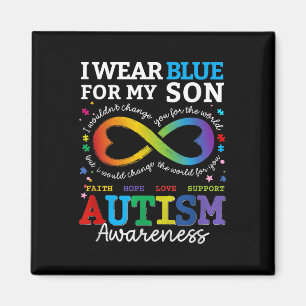 Imán Yo Uso Blues Para Mi Hijo Conciencia De Autismo Ma