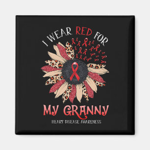 Imán Yo Uso La Cinta Roja Abuela De Concienciación Sobr