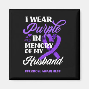 Imán Yo Uso Morado En Memoria De Mi Esposo Sobredosis A