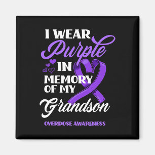 Imán Yo Uso Morado En Memoria De Mi Nieto En Sobredosis
