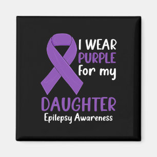 Imán Yo uso morado para mi hija Epilepsia Awareness M