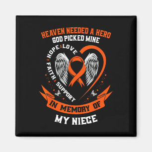 Imán Yo uso Naranja en memoria de mi sobrina, leucemia