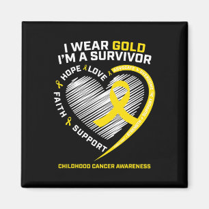 Imán Yo uso oro soy un sobreviviente de cáncer infantil