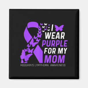 Imán Yo Uso Púrpura Para Mi Moms Hodgkins Lymphoma Awar