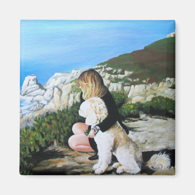 Imán Yo y mi perro de agua (Frente)