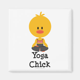 Imán Yoga Chick Magnet