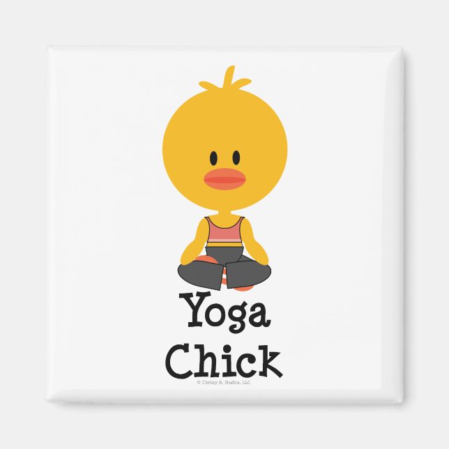 Imán Yoga Chick Magnet (Frente)