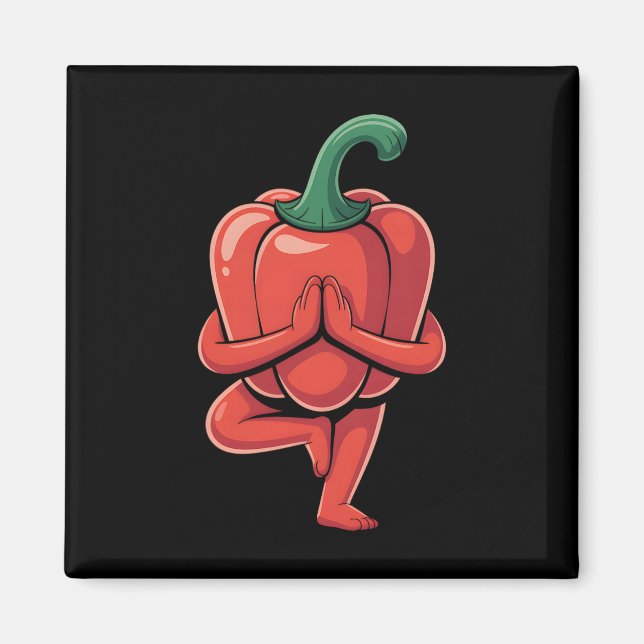 Imán Yoga de Pimiento Morrón  (Frente)