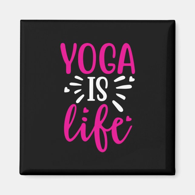 Imán Yoga Lover | Yoga es vida (Frente)