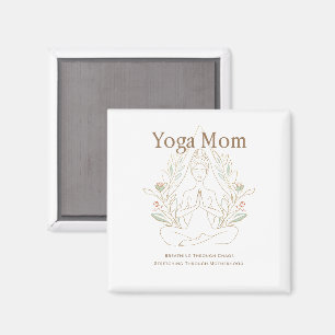 Imán Yoga Mamá Respirando a Través de la Maternidad