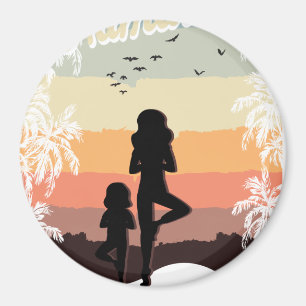 Imán yoga matutino con mamá