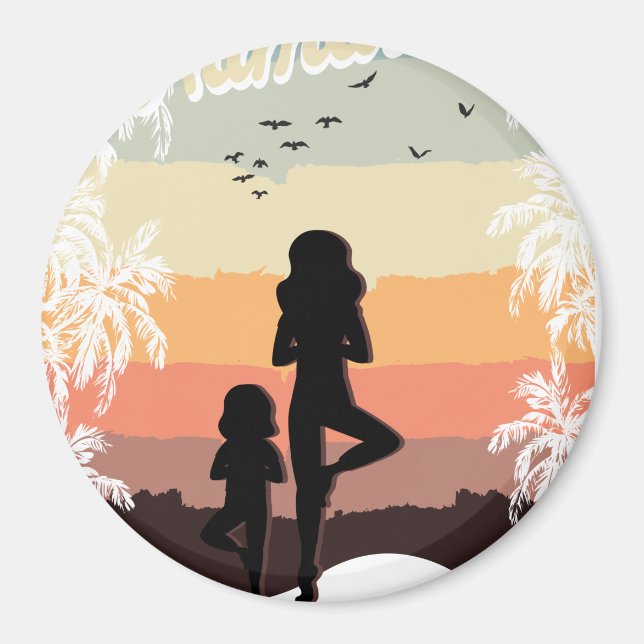 Imán yoga matutino con mamá (Frente)