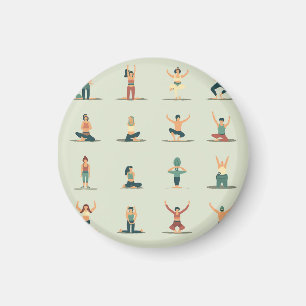 Imán Yoga, pilates, insignia temática