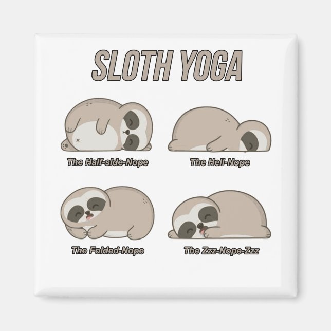 Imán Yoga Sloth (Frente)