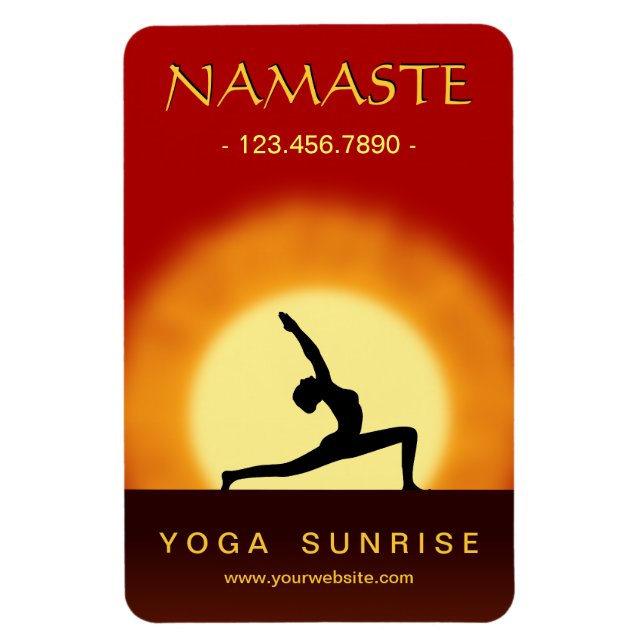 Imán Yoga Sunrise Pose Yoga Studio Magnetanes Flexi Gra (Vertical)