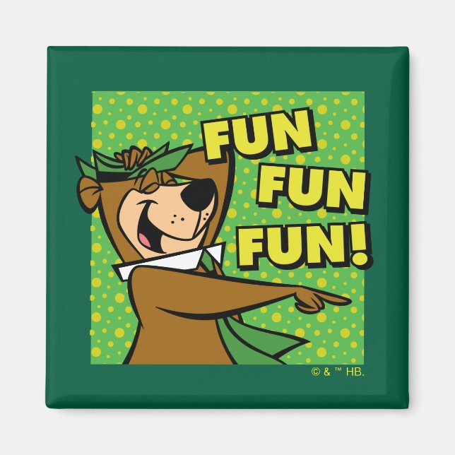 Imán Yogi Bear Fun Fun Fun (Frente)