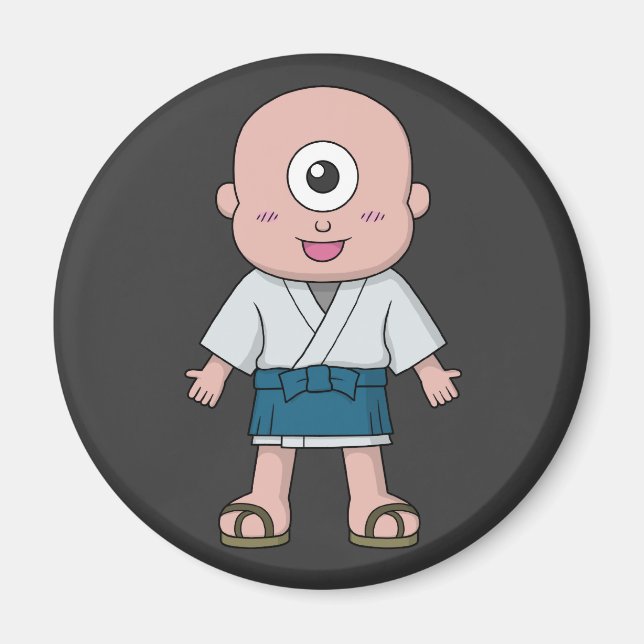 Imán Yokai Hitotsume-kozou (Niño de un ojo) (Frente)