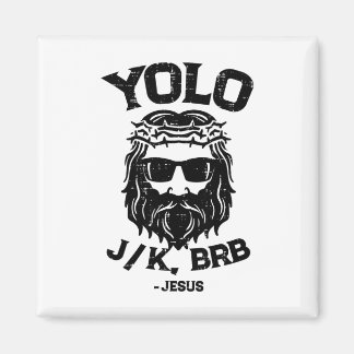Imán Yolo Jk Brb Jesús Divertido Día de Pascua Resurrec