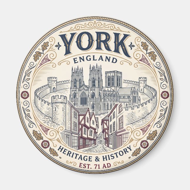 Imán York, Inglaterra (Frente)