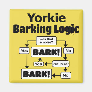 Imán Yorkie Barking Logic