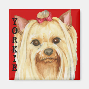 Imán Yorkie Color Block Magnet