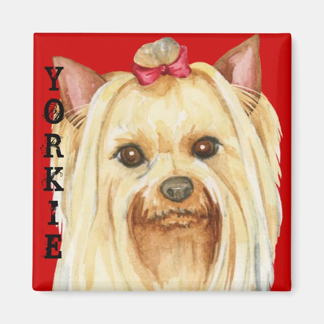 Imán Yorkie Color Block Magnet (Frente)
