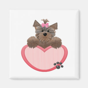 Imán Yorkie-corazón