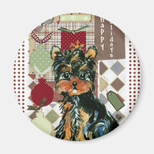 IMÁN YORKIE DE NAVIDAD