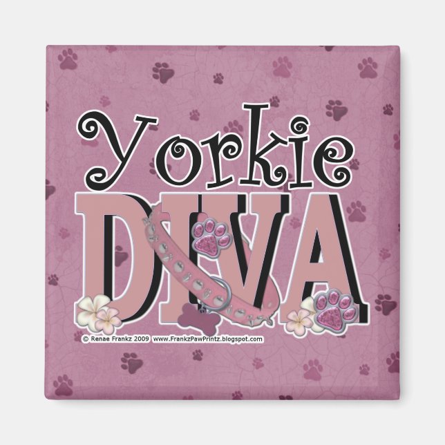 Imán Yorkie DIVA (Frente)