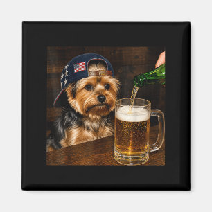 Imán Yorkie Divertido Bebiendo Cerveza Perro Meme 4 De 