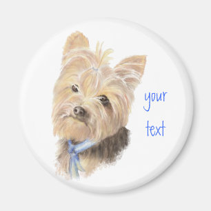 Imán Yorkie lindo, Yorkshire Terrier, perro, mascota