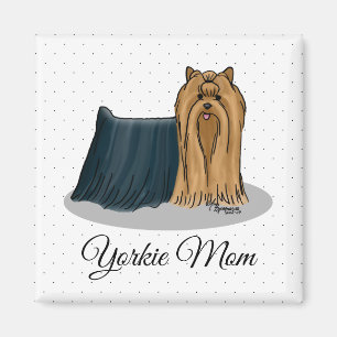 Imán Yorkie Mom (Yorkshire Terrier Mom) Cute Dog Mom