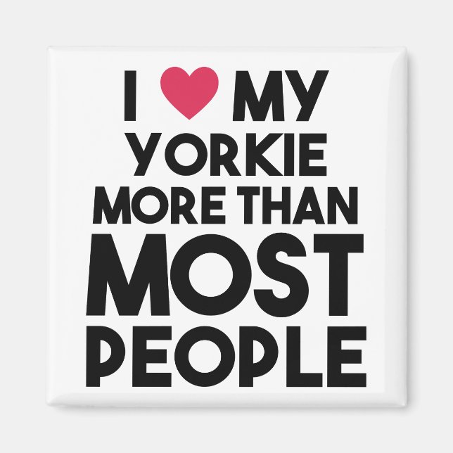 Imán Yorkie Over People (Frente)