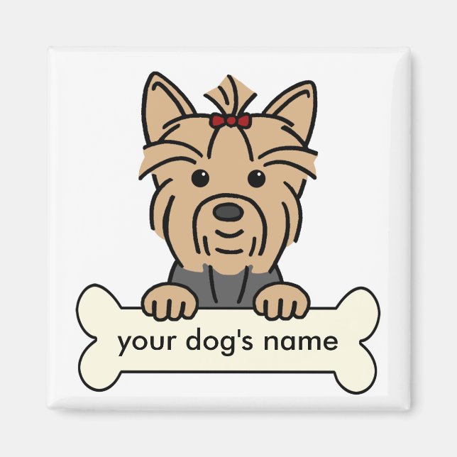Imán Yorkie personalizado (Frente)