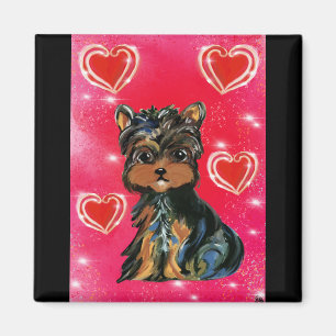 Imán Yorkie Poo San Valentín