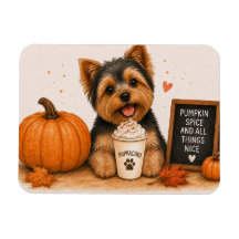 Yorkie Yorkshire Terrier Magnet de Pumpkin Spice