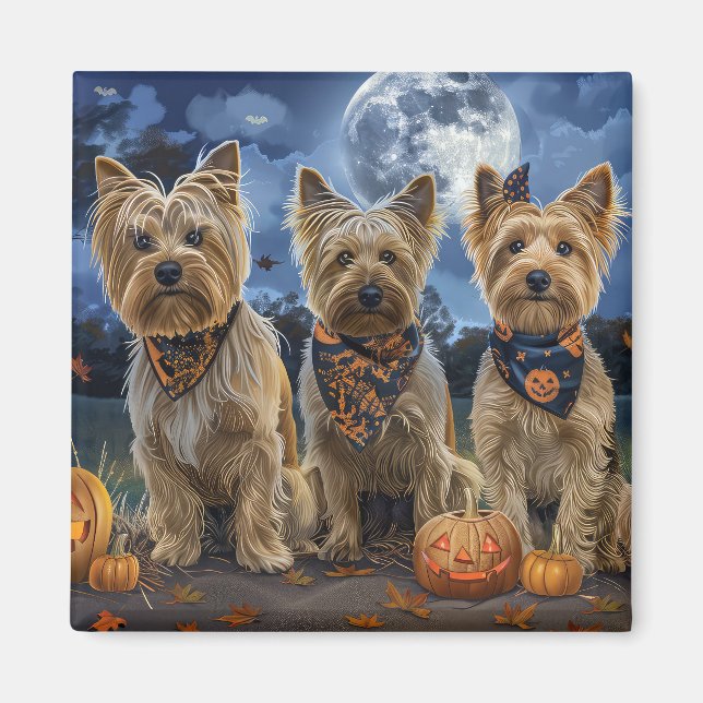 Imán Yorkipoo Halloween Espeluznante (Frente)