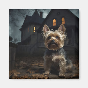 Imán Yorkshire Terrier Halloween Aterrador