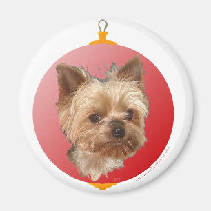 Imán Yorkshire Terrier Navidad