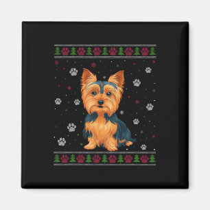 Imán Yorkshire Terrier Navidades Sweater Xmas Mascota D